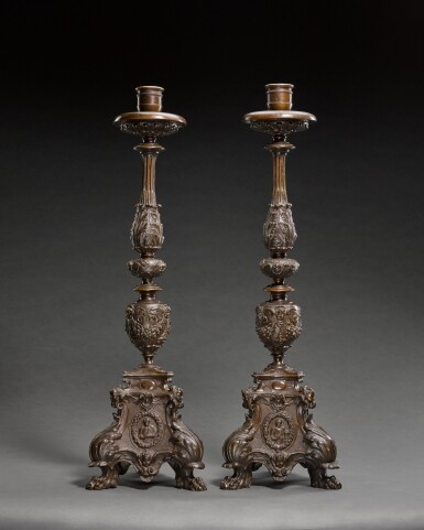 View full screen - View 1 of Lot 32. Pair of Candlesticks.