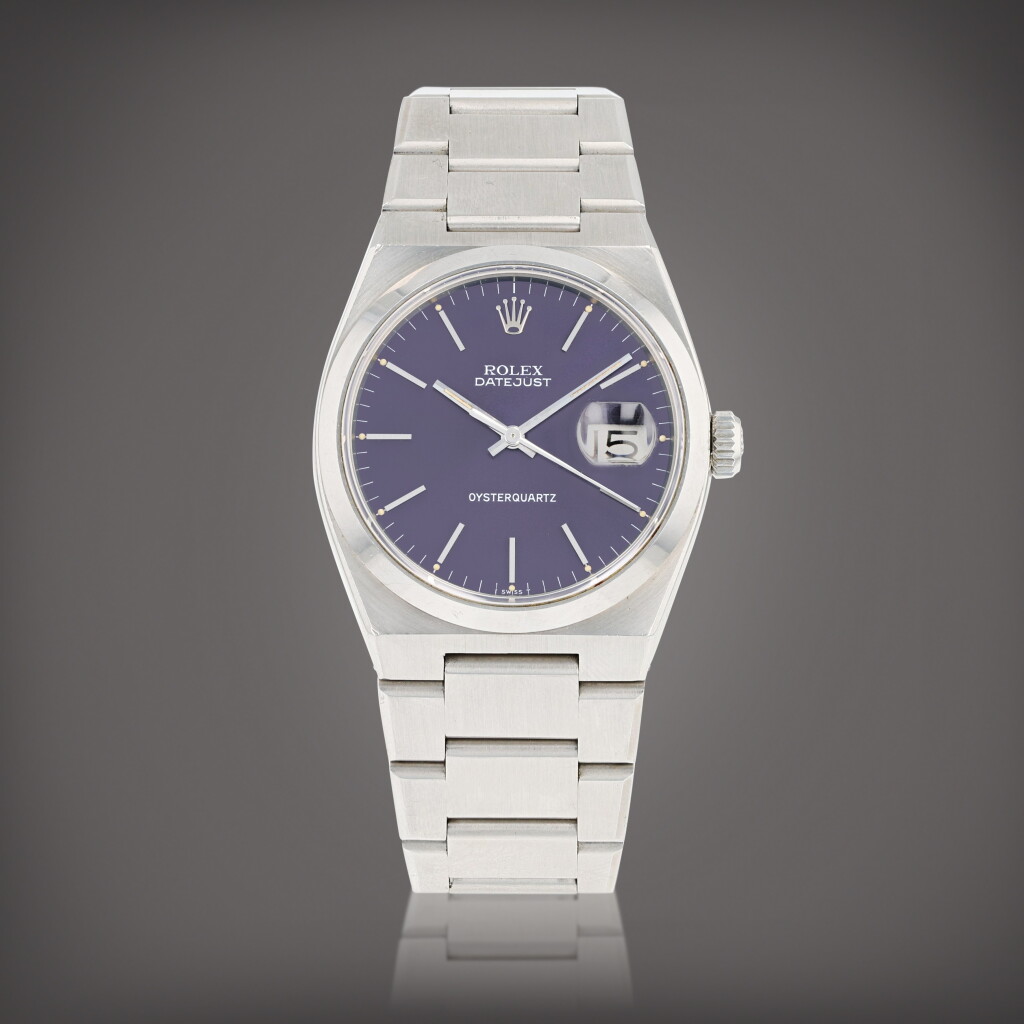 View full screen - View 1 of Lot 138. Datejust Oysterquartz, reference 17000 Montre bracelet en acier avec date | Stainless steel wristwatch with date and bracelet Vers 1978 | Circa 1978.