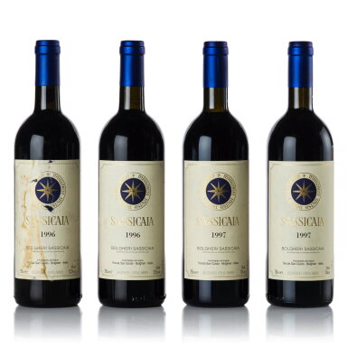View full screen - View 1 of Lot 446. Sassicaia 1996/1997 (4 BT).