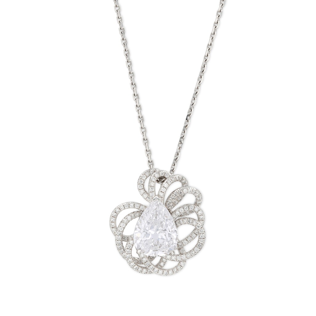 View full screen - View 1 of Lot 37. Lorenz Bäumer | Diamond pendant, 'Soleil' | Pendentif diamants, "Soleil".