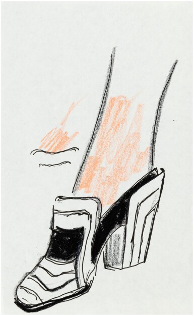 View full screen - View 1 of Lot 308. Three sketches of shoes | .