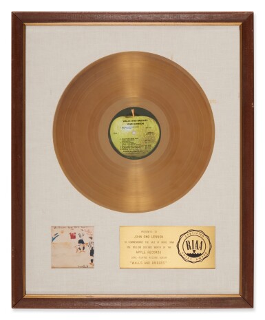 View full screen - View 1 of Lot 26. John Lennon | Gold record presented for "Walls and Bridges".