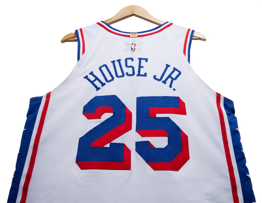 View full screen - View 1 of Lot 33. Danuel House Jr. 'Christmas Day' Philadelphia 76ers 2023-2024 Game Worn Association Edition Jersey.