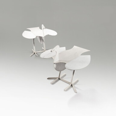 View full screen - View 1 of Lot 77. Deux tables Oiseaux d'argent.