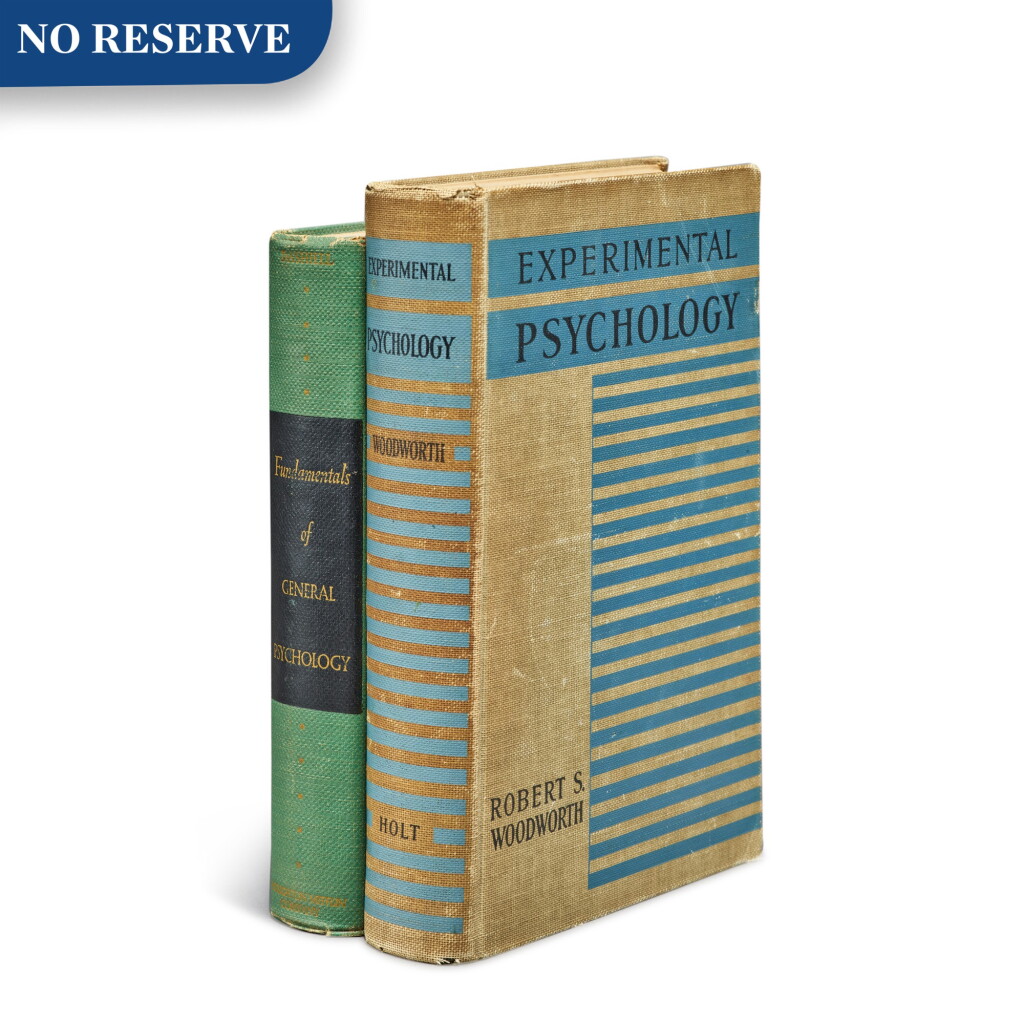 View full screen - View 1 of Lot 75. Richard Feynman's graduate school books of psychology, signed by him.