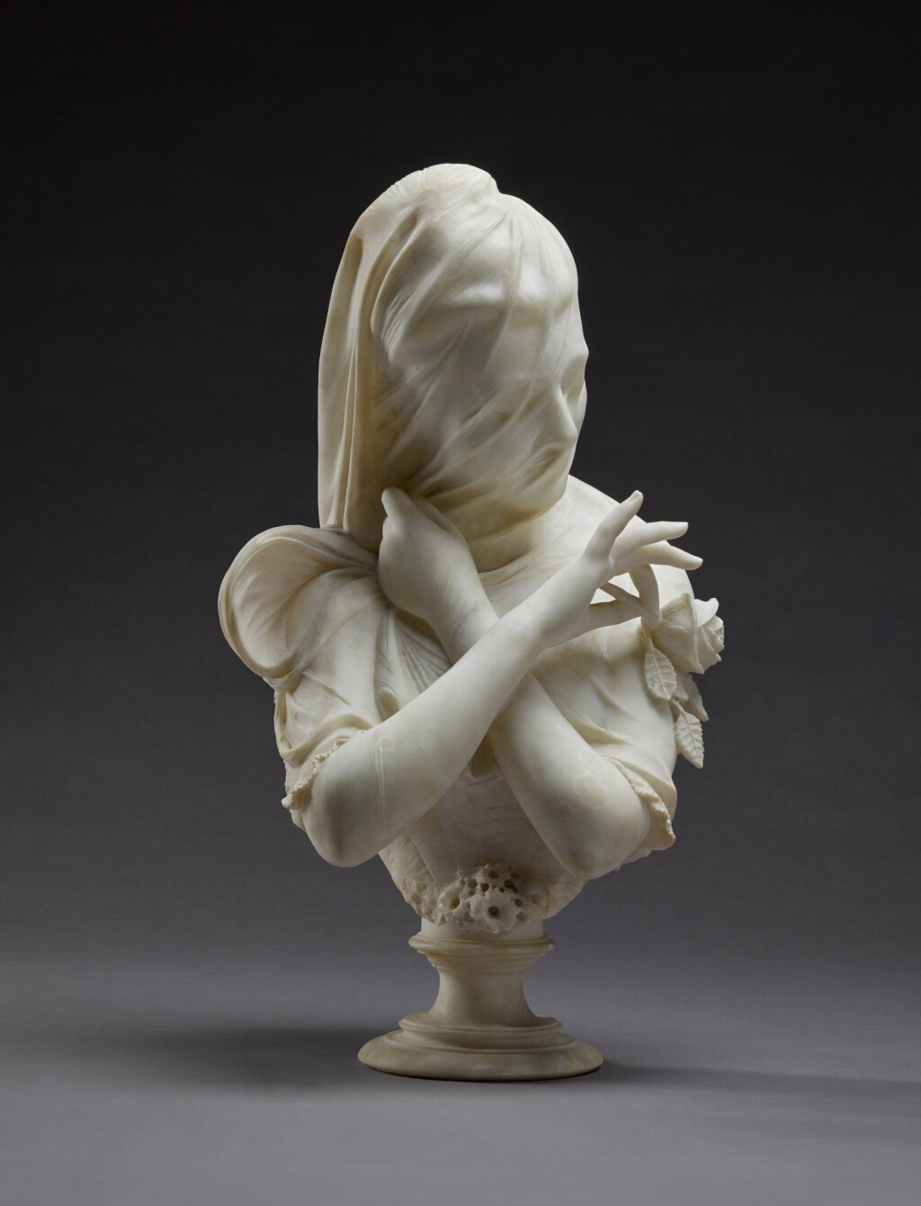 View full screen - View 1 of Lot 104. Half figure of a Veiled Maiden.