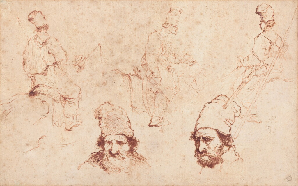 View full screen - View 1 of Lot 219. Study of Cossacks | Etude de cosaques.