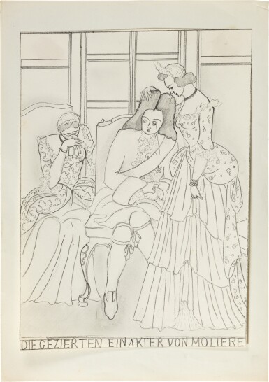 View full screen - View 1 of Lot 2087. Karl Lagerfeld (1933 - 2019), Lot comprising five book illustration projects | Karl Lagerfeld (1933 - 2019), Lot de cinq projets d’illustration de livre.