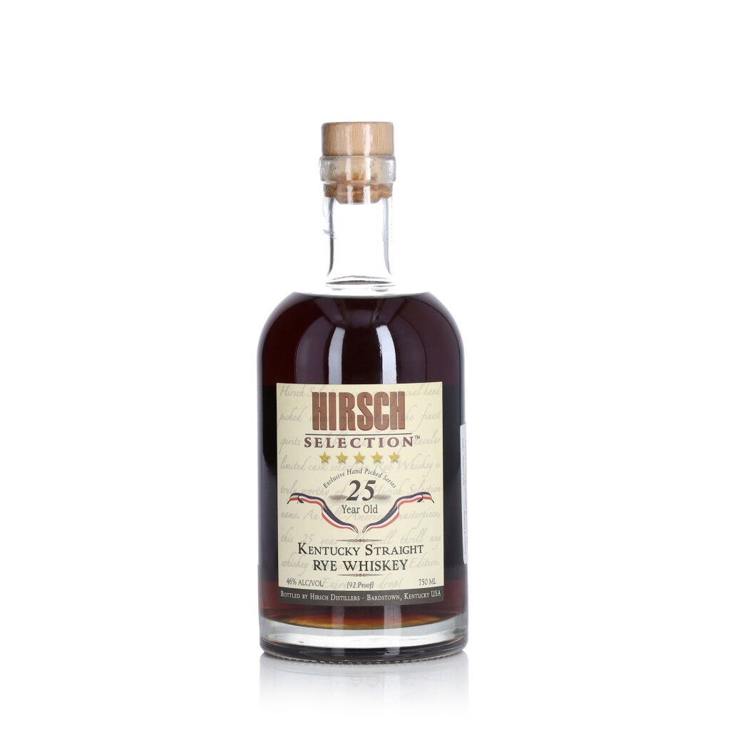 View full screen - View 1 of Lot 148. Hirsch Selection Rye 25 Year Old 92 Proof NV (1 BT 75cl).