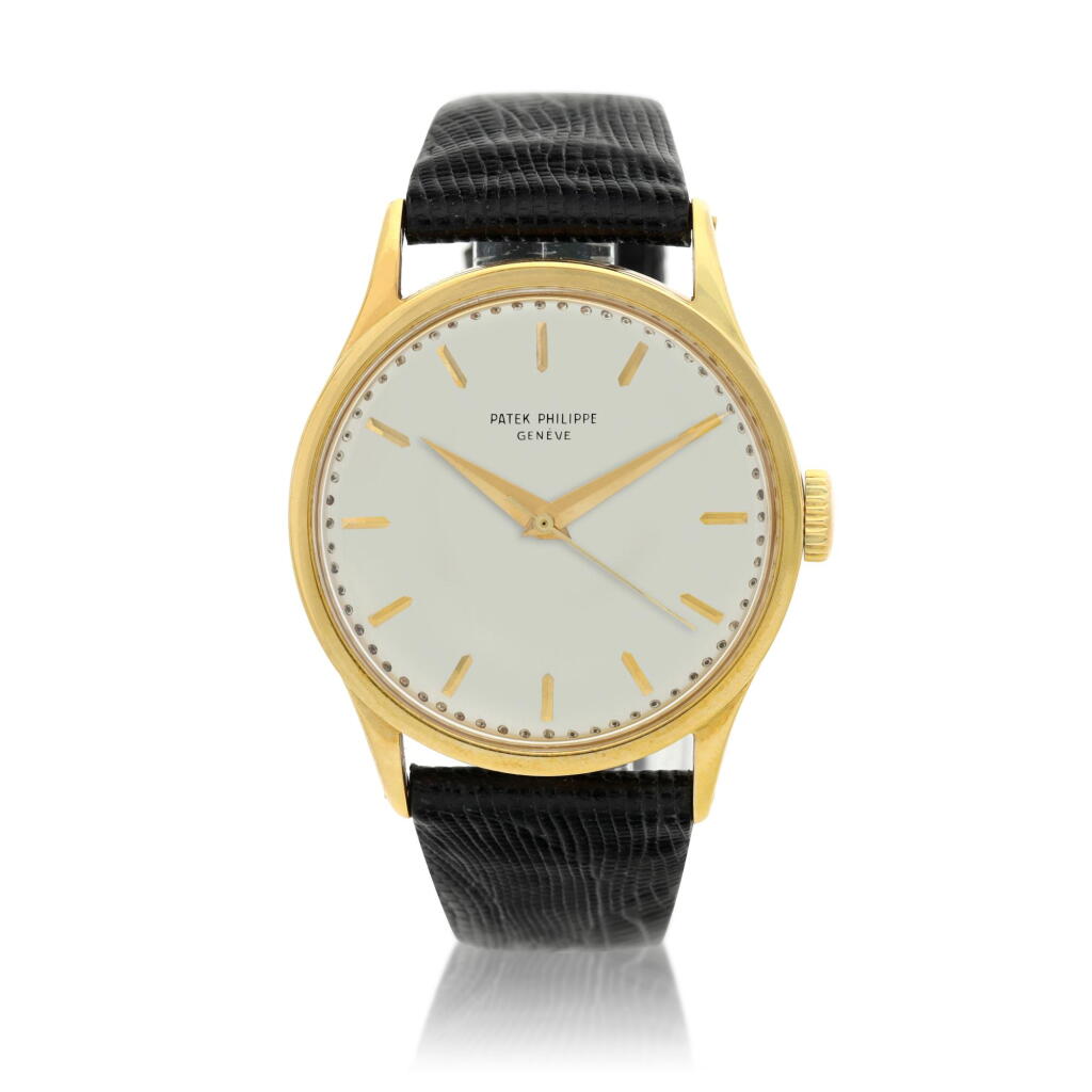 View full screen - View 1 of Lot 73. Reference 570 Calatrava A yellow gold wristwatch, Circa 1955 .