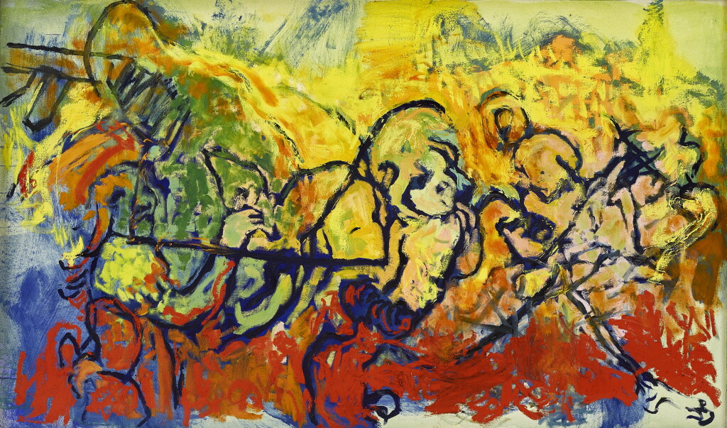 View full screen - View 1 of Lot 240. Rita Ackermann 麗塔 · 亞克曼 | Contours in Prime Color Field 原色領域之輪廓.