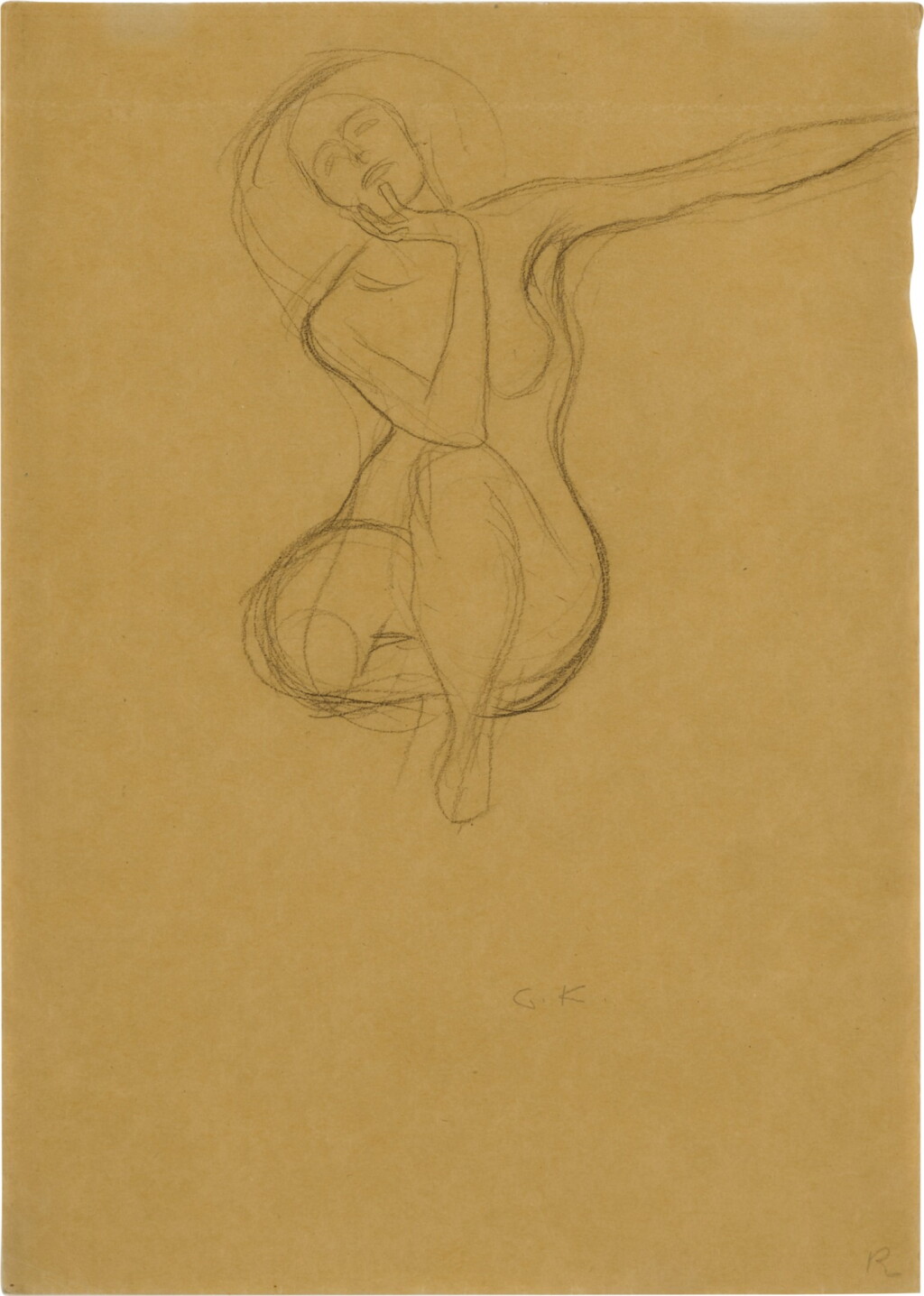 View full screen - View 1 of Lot 399. Hockender Weiblicher Akt (Squatting Female Nude).