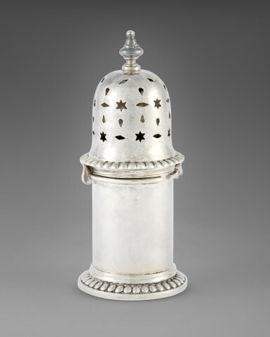 View full screen - View 1 of Lot 520. A Louis XIV Silver Small Pepper Shaker, Pierre Valette III, Perpignan, 1690-1710 .