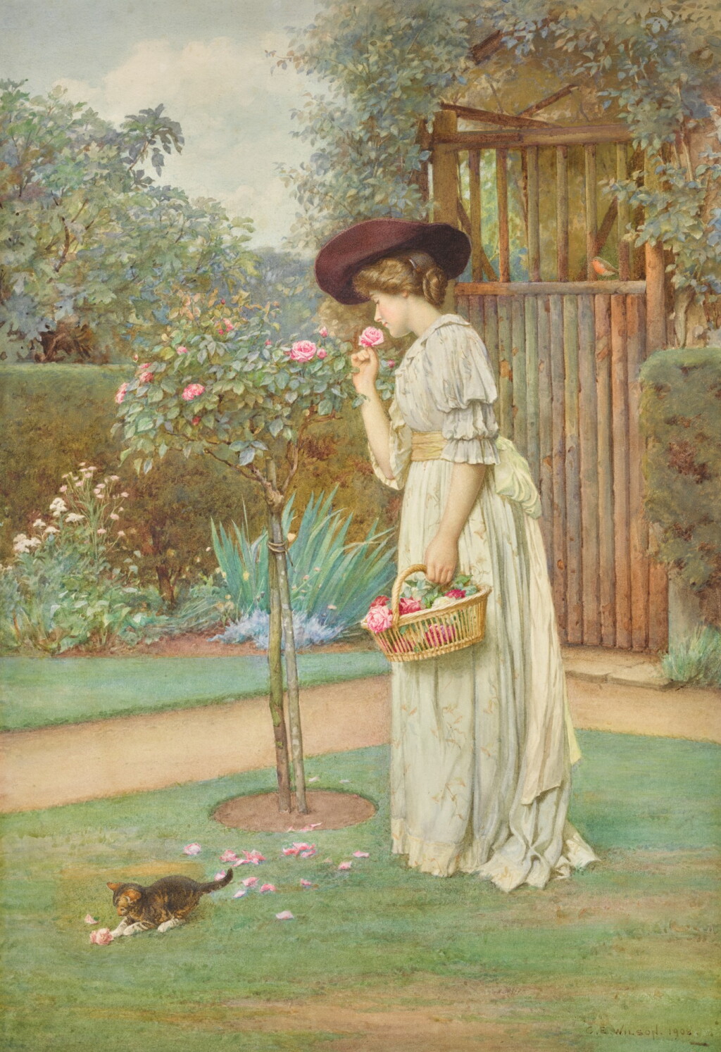 View full screen - View 1 of Lot 89. CHARLES EDWARD WILSON | ROSES IN BLOOM.