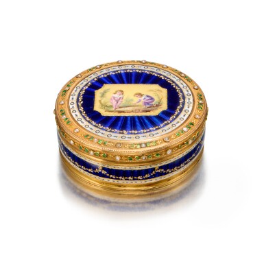 View full screen - View 1 of Lot 1070. A small gold and enamel box, M&P, probably Hanau, circa 1785.
