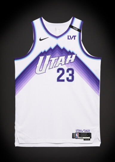 View full screen - View 1 of Lot 68. Lauri Markkanen Utah Jazz 2025-2026 Game Worn Association Edition Jersey .