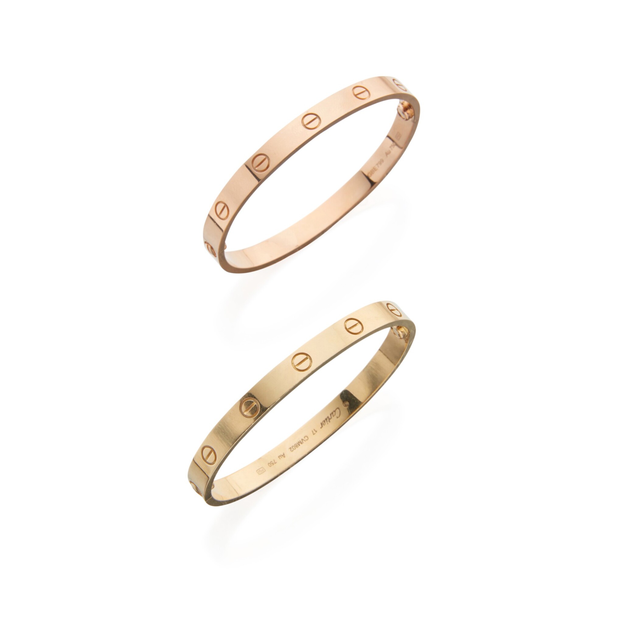 Two Gold Love Bangle Bracelets Fine Jewels 21 Sotheby S Two Gold Love Bangle Bracelets Fine Jewels 21 Sotheby S