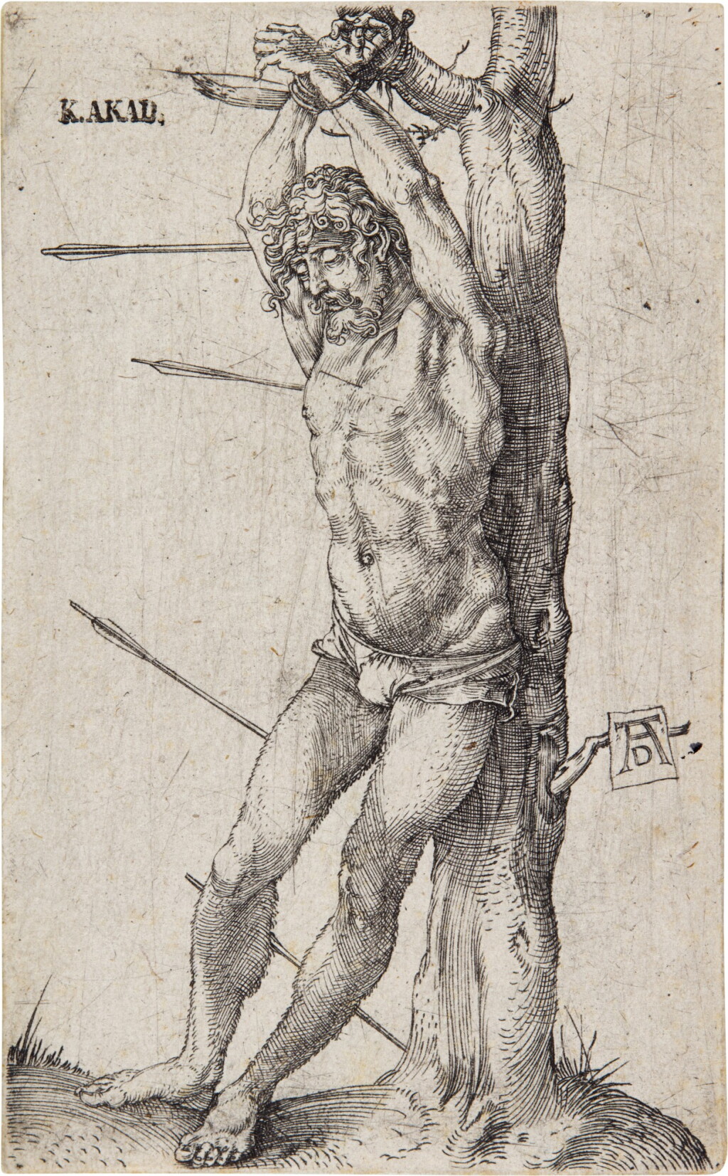 View full screen - View 1 of Lot 28. Saint Sebastian at the Tree (B. 55; M., Holl. 62).