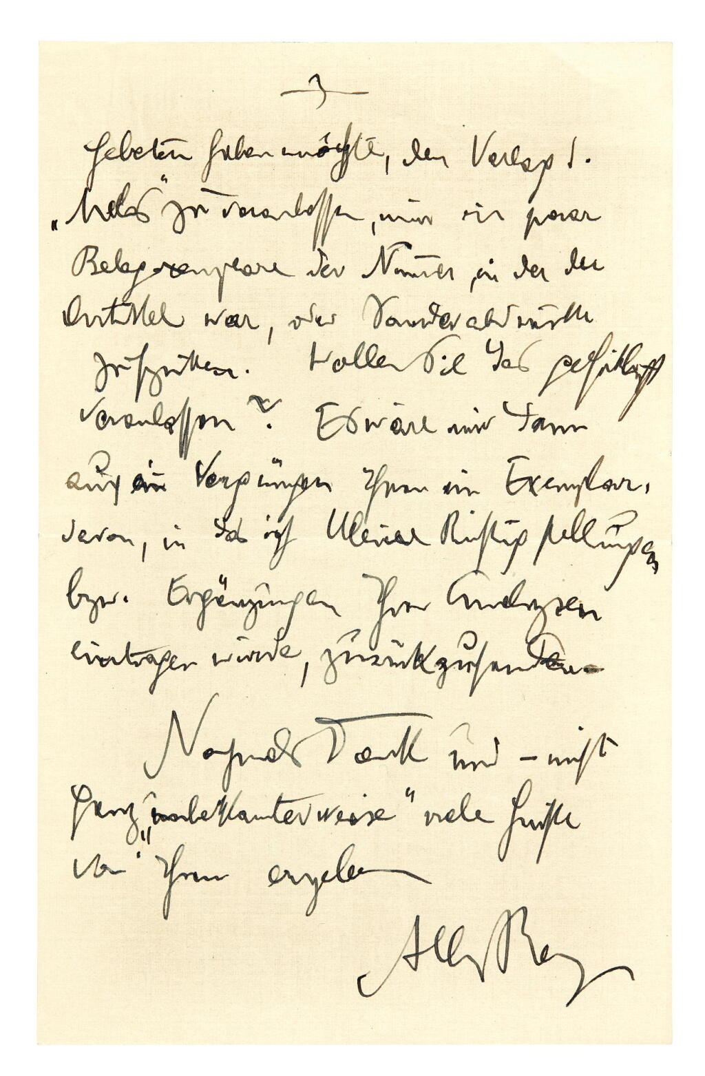 View full screen - View 1 of Lot 41. A. Berg, Autograph letter signed about "Wozzeck", to Rudolf Schäfke, 3 August 1926.