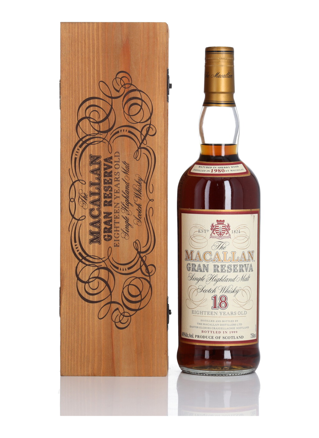 View full screen - View 1 of Lot 17. The Macallan 18 Year Old Gran Reserva 40.0 abv 1980 (1 BT 75cl).