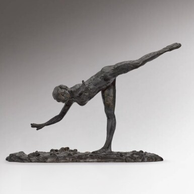 View full screen - View 1 of Lot 138. Danseuse, arabesque ouverte sur la jambe droite, bras droit à terre.