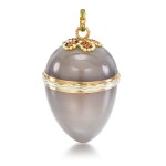 Agate and enamel pendant, circa 1905