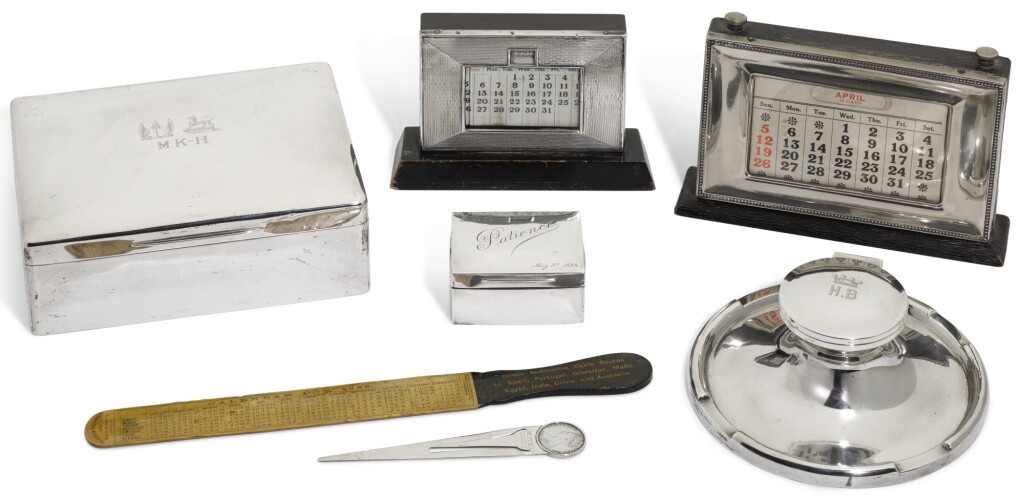 View full screen - View 1 of Lot 126. A collection of desk accessories, 19th century and later.