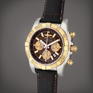 View full screen - View 1 of Lot 476. Reference CB011012/0576 Chronomat | A stainless steel and pink gold automatic chronograph wristwatch with date, Circa 2015.