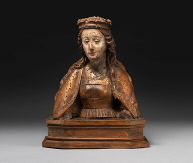 View full screen - View 1 of Lot 545. Bust of a female saint.