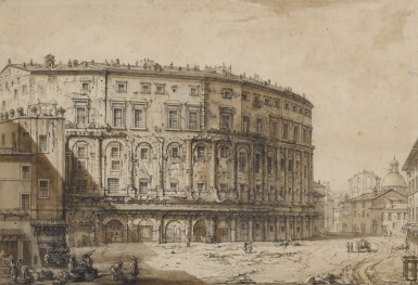 View full screen - View 1 of Lot 161. The Theatre of Marcellus, Rome, after Giovanni Battista Piranesi.