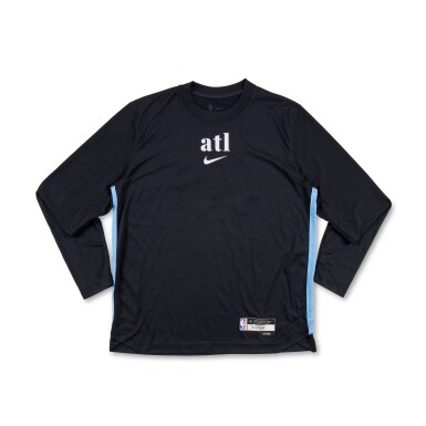 View full screen - View 1 of Lot 150. Trae Young Game Worn ‘Skills Contest’ and ‘3-Point Contest’ Warmup Top and Game-Issued Pants.