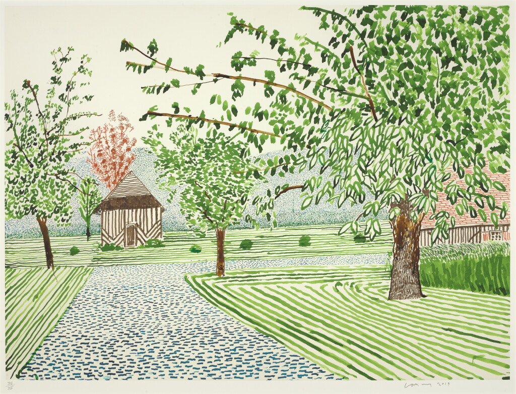 View full screen - View 1 of Lot 15. Study of 'The Entrance', from My Normandy.