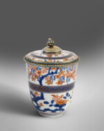 A Régence Silver-Gilt-Mounted Imari Porcelain Covered Beaker, Paris, 1717-22