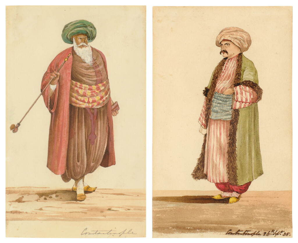 View full screen - View 1 of Lot 65. Sir Henry Byam Martin, Two Studies of Turkish Gentlemen.