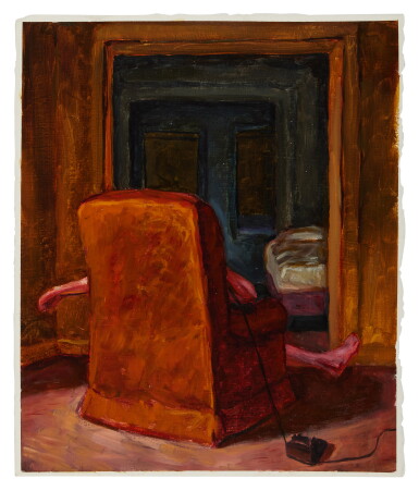 View full screen - View 1 of Lot 373. Armchair and Phone.