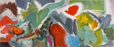 View full screen - View 1 of Lot 34. One Poppy and Yellow Lilies.