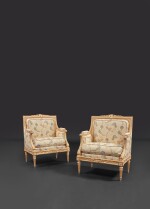 A Pair of Louis XVI Giltwood Marquises à Châssis by Jacob, Circa 1775