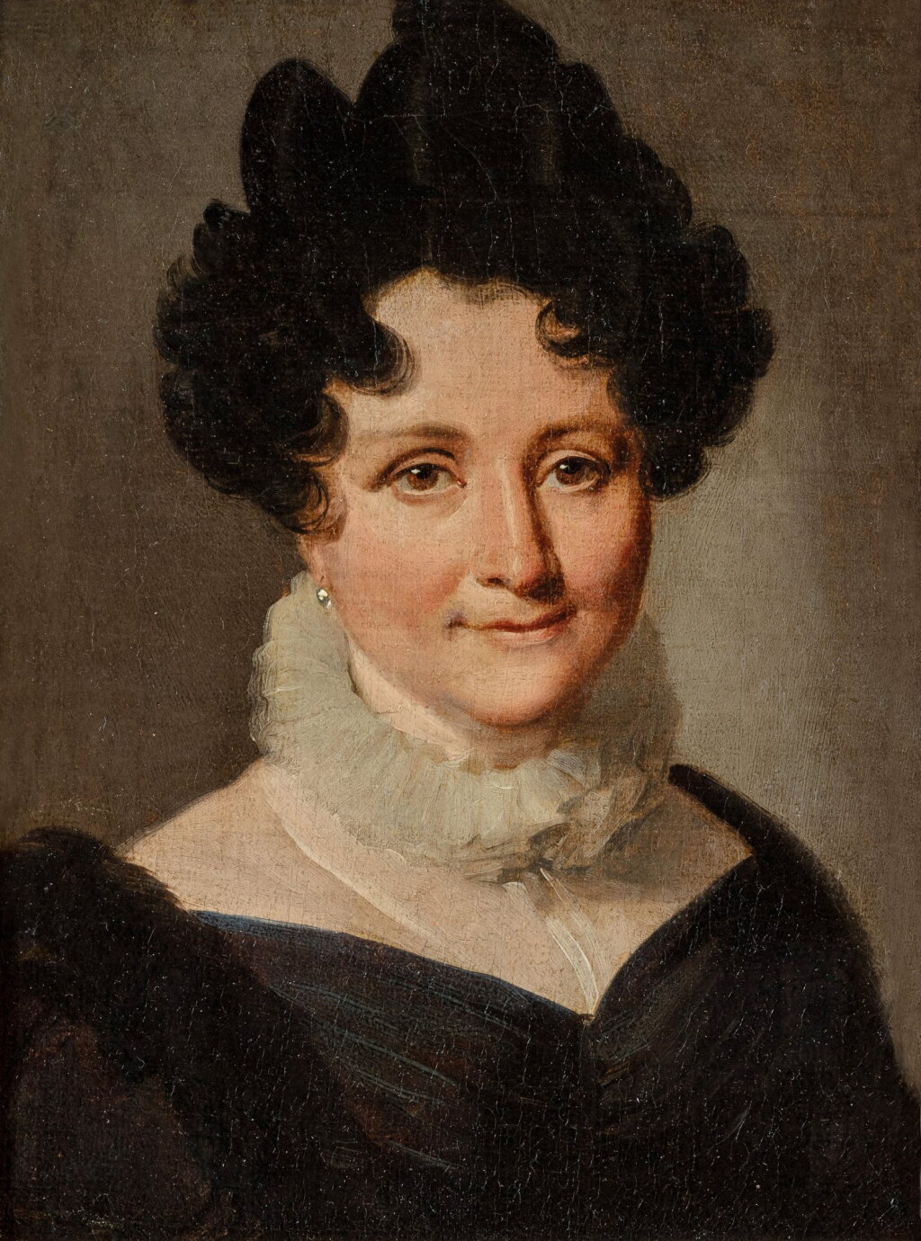 View full screen - View 1 of Lot 184. Portrait of a Lady wearing a white muslin ruff.
