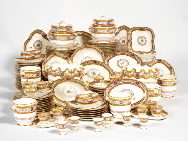 View full screen - View 1 of Lot 620. An Important Sèvres Porcelain Assembled Part-Dinner Service, circa 1783-89.