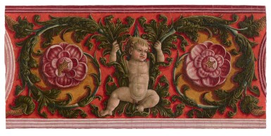 View full screen - View 1 of Lot 33. LIBERALE DA VERONA | PUTTO WITH GARLANDS.
