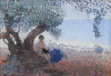 View full screen - View 1 of Lot 31. Figura bajo un uvero.