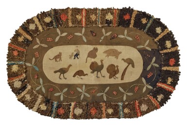 View full screen - View 1 of Lot 236. A Bleak and Sheered Early Table Cover, New England, early-19th Century.