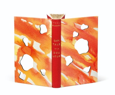 View full screen - View 1 of Lot 254. Capitale de la douleur. 1926. Ed originale. Ex de Valentine Hugo avec 2 envois. 3 p. annotées.