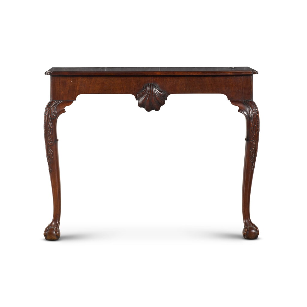 View full screen - View 1 of Lot 17. An Irish George II style mahogany console table, 19th century.