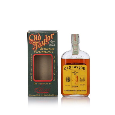 View full screen - View 1 of Lot 597. Old Taylor 100 proof 1916 (1 PINT).