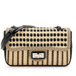 Black Canvas and Raffia 2.55 Reissue Medium Single Flap Silver Hardware, 2011