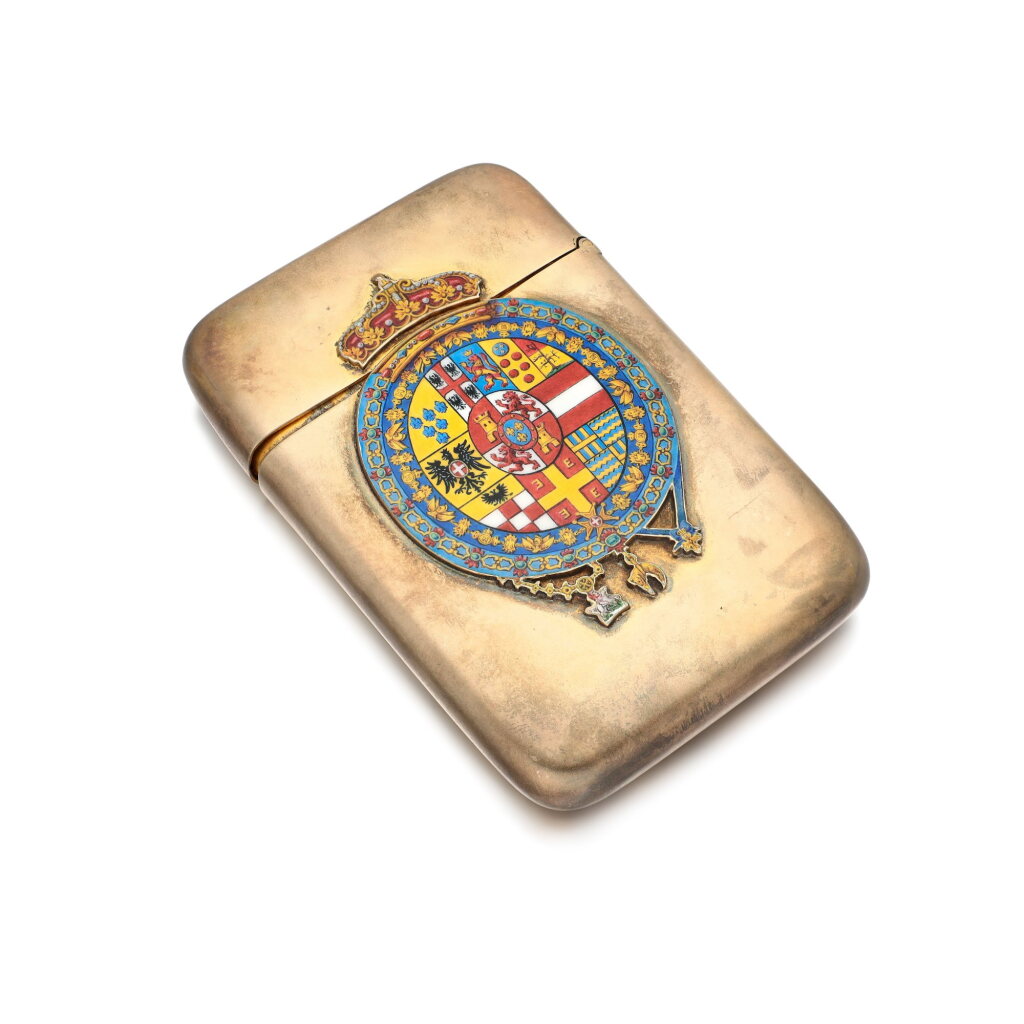 View full screen - View 1 of Lot 1129. Enamel and silver-gilt case, circa 1881.