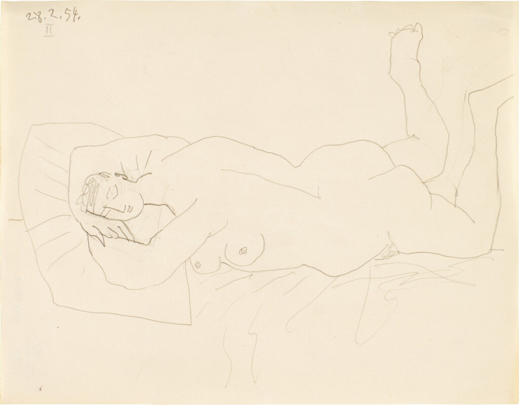 View full screen - View 1 of Lot 21. PABLO PICASSO | NU COUCHÉ ENDORMI.
