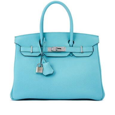 View full screen - View 1 of Lot 9672. Bleu Atoll Togo Birkin 30 Palladium Hardware, 2015.