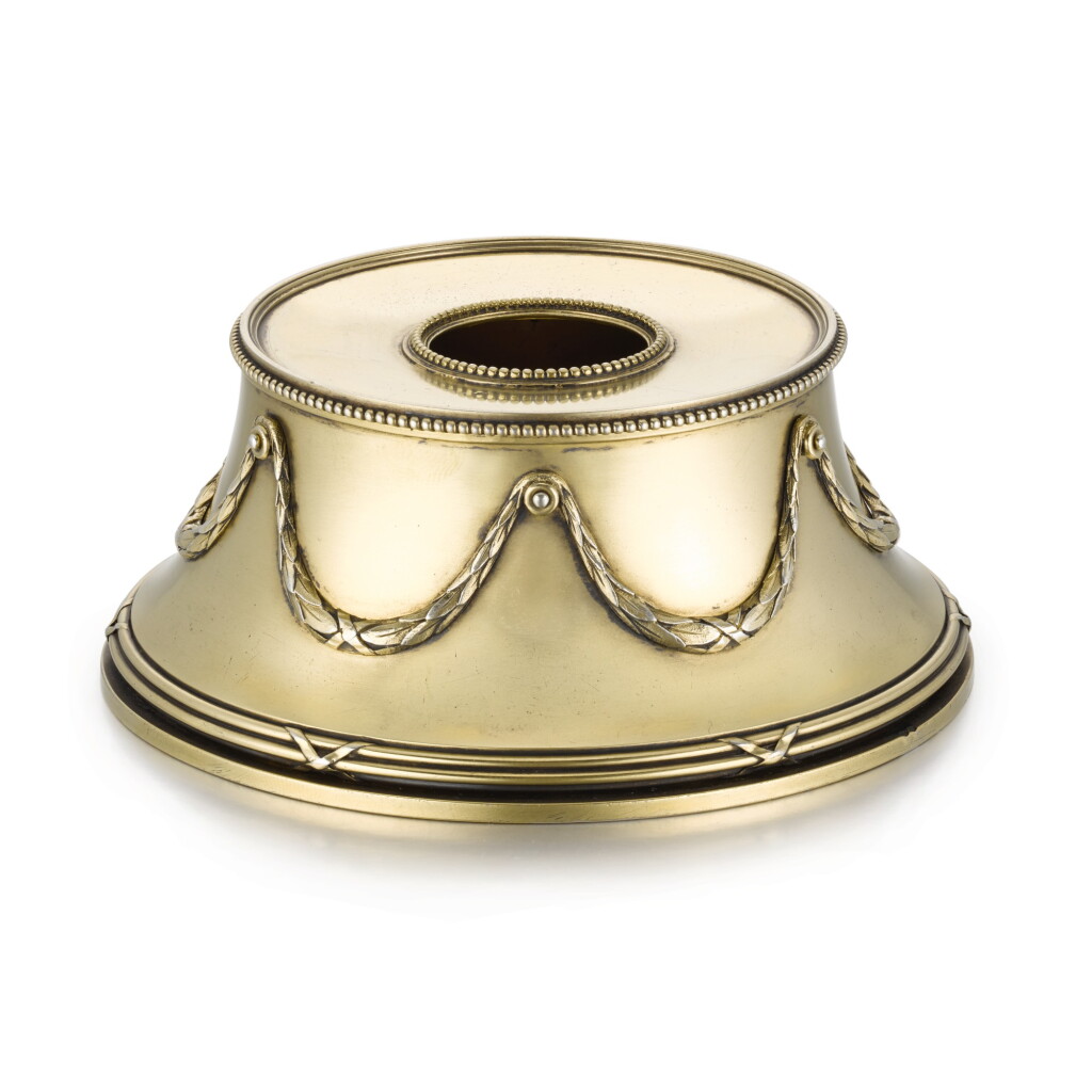 View full screen - View 1 of Lot 41. A Fabergé silver-gilt inkwell, workmaster Anders (Antti) Nevalainen, St Petersburg, 1899-1903.